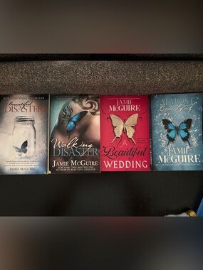 Beautiful Disaster Series Book Set - Blue, Teal, Pink, Cream Covers